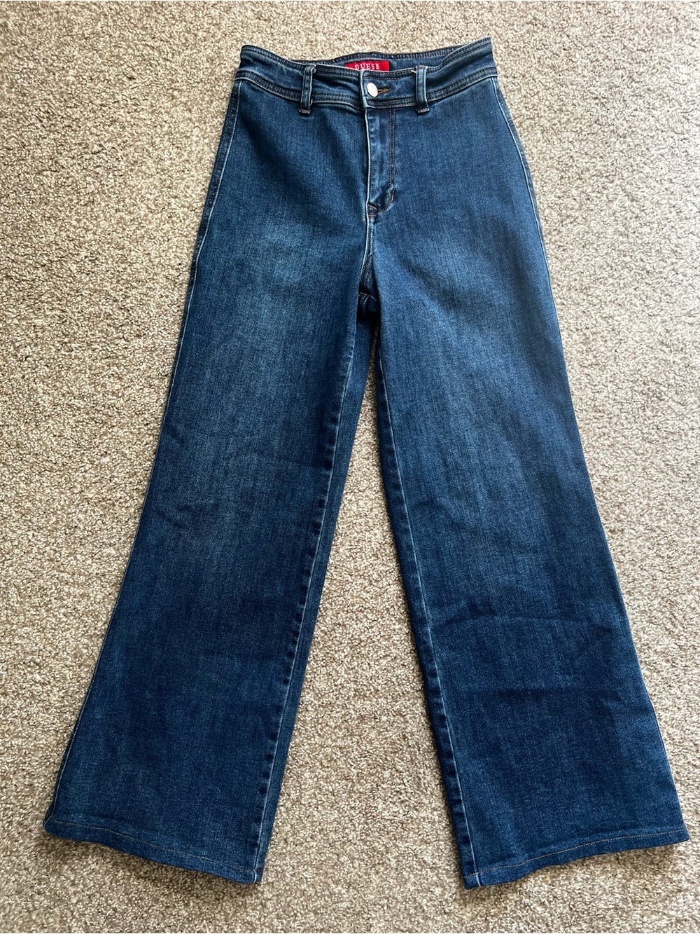 Guess Indigo High-Rise Wide Leg Jeans